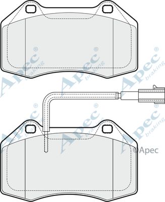 APEC BRAKING Комплект тормозных колодок, дисковый тормоз PAD1866